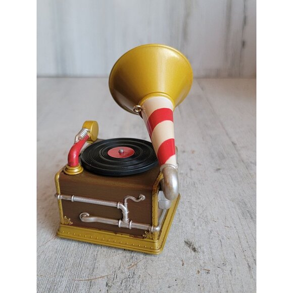 Hallmark Santa's Merry phonograph record player magic ornament Xmas - Picture 6 of 8